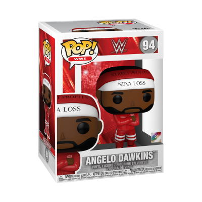 Funko Pop! Angelo Dawkins WWE número 94 em caixa de coleção