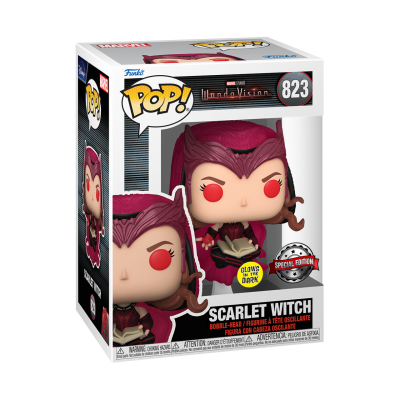 Funko Pop Scarlet Witch WandaVision na caixa