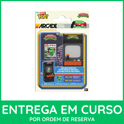 Figura Funko Pop! Arcade Teenage Mutant Ninja Turtles em embalagem