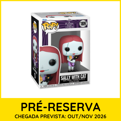 Boneco de vinil POP! Sally with Cat da Funko na caixa