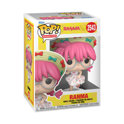 Figura Funko Pop! Ranma 1/2 2543 com vestido branco e chapéu com laços coloridos