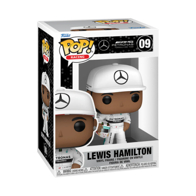 Figura Funko Pop! Racing de Lewis Hamilton na caixa