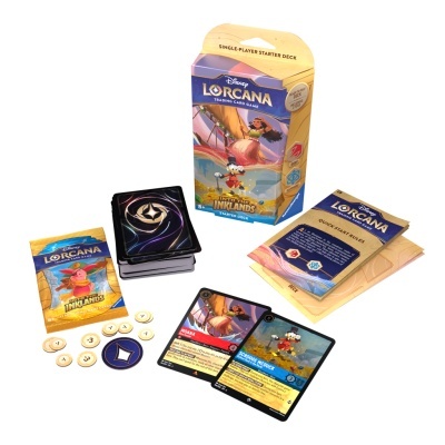 Jogo Disney Lorcana Inklangs com cartas, tokens e caixa