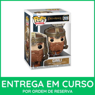Figura Funko Pop de Gimli de The Lord of the Rings em caixa branca