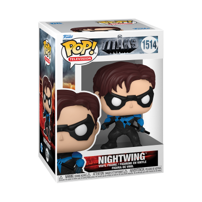 Figura de vinil Nightwing DC Titans Funko Pop na embalagem