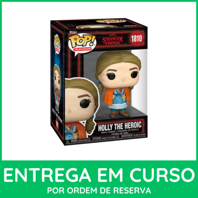 Boneco em vinil Funko POP! personagem Holly The Heroic da série Stranger Things em caixa