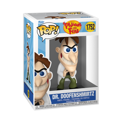 Figura de vinil Dr. Doofenshmirtz Phineas and Ferb na caixa