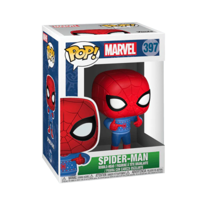 Funko Pop! Spider-Man da Marvel na caixa