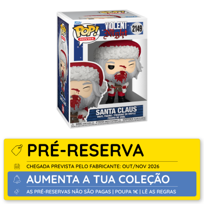 Funko Pop Santa Claus Violent Night figura de vinil na caixa.