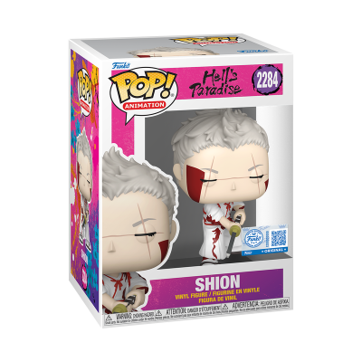 Figura Funko POP de Shion da série Hells Paradise em embalagem