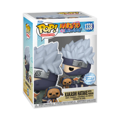 Funko Pop! de Kakashi Hatake com Pakkun na embalagem oficial.