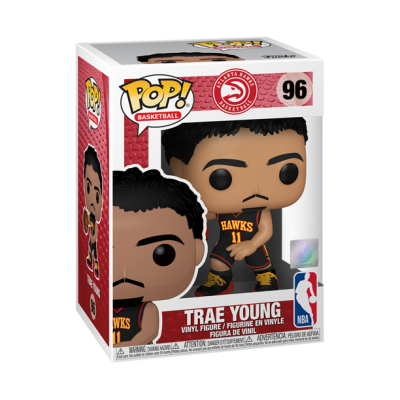 Figura Pop! Basketball Trae Young na embalagem
