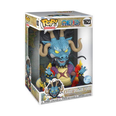 Figura Pop! Animation de Kaido Dragon Form da coleção One Piece na sua caixa