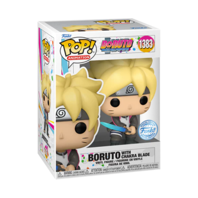 Figura de vinil Boruto com lâmina Chakra na caixa Pop! Animation número 1383