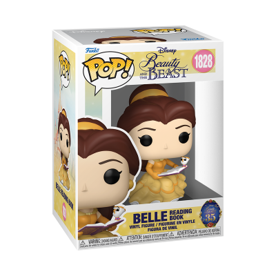 Figura em vinil POP! Belle Reading Book da Disney Beauty and the Beast na embalagem