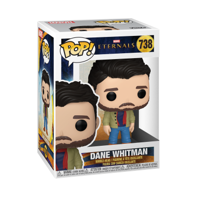 Figura Funko Pop de Dane Whitman Marvel Eternals 738 na embalagem