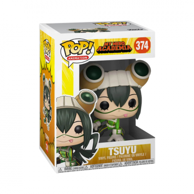 Figura Funko Pop! Tsuyu My Hero Academia Nº 374 na caixa