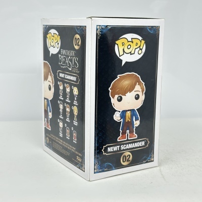 Caixa de figura Funko Pop! 02 Newt Scamander da coleção Fantastic Beasts