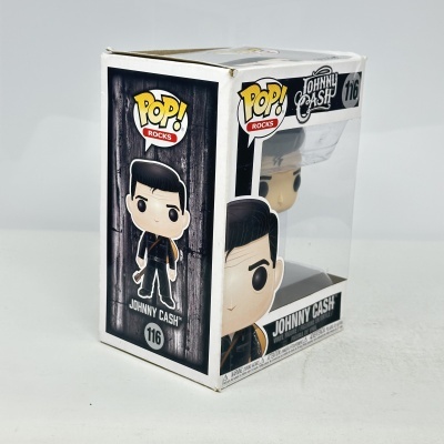 Boneco de vinil POP! ROCKS Johnny Cash número 116 na caixa
