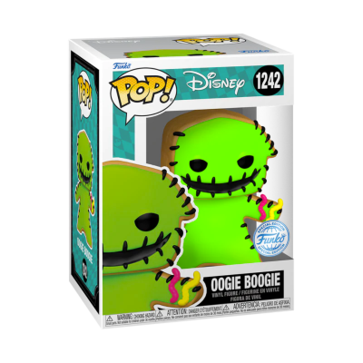 Figura Funko Pop! Disney Oogie Boogie verde neon em caixa com selo Funko Original