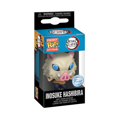 Chaveiro de vinil Inosuke Hashibira Demon Slayer com máscara de javali