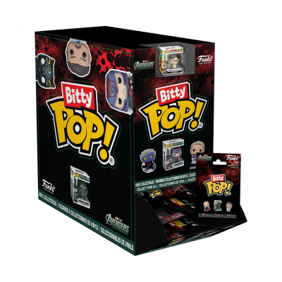 Expositor de produtos Bitty Pop! com figuras Marvel Avengers em vinil