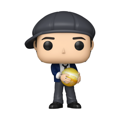Figura Funko Pop masculina a segurar uma bola amarela