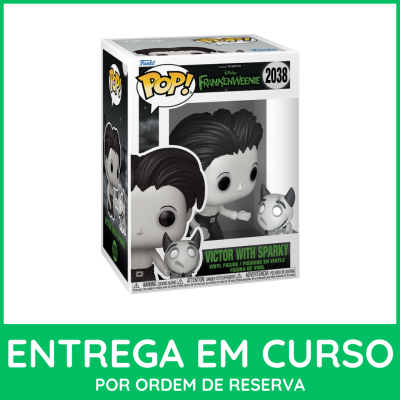 Funko Pop! Victor with Sparky da Disney Frankenweenie em caixa branca