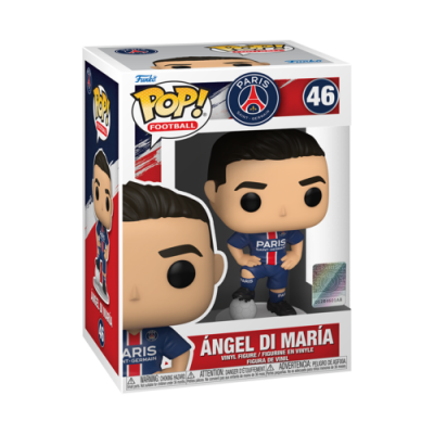 Funko Pop Angel Di María do Paris Saint-Germain na caixa