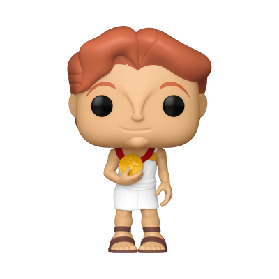 Figura de vinil Funko Pop com roupa branca e medalha dourada