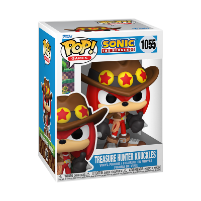Figura Pop! Treasure Hunter Knuckles Sonic The Hedgehog na caixa