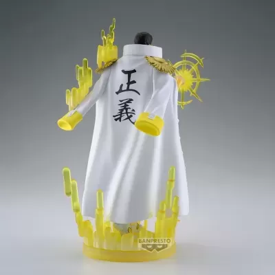 Figura colecionável com capa branca e caracteres japoneses pretos