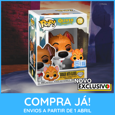 Funko Pop! Dodger with Oliver, vinil, Oliver & Company, nº 1705