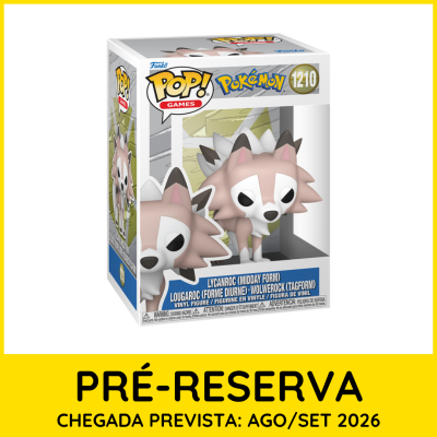 Figura de vinil Funko Pop! Pokémon Lycanroc (Midday Form) na caixa