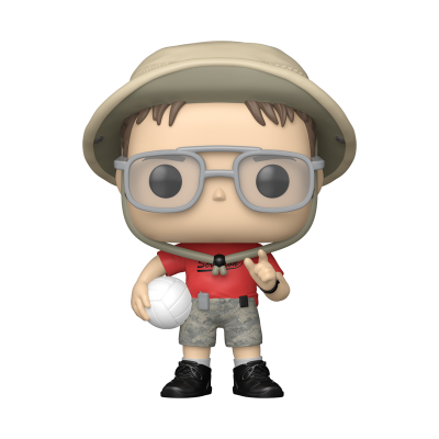 Figura de vinil Funko Pop com chapéu bege, óculos cinza e roupa casual