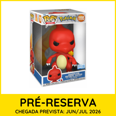 Figura Funko Pop Charmeleon Pokémon na caixa com número 1195