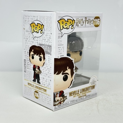 Figura Funko Pop! Neville Longbottom, Harry Potter, caixa branca e transparente, número 116