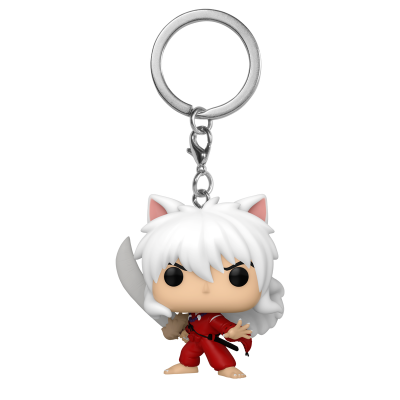 Chaveiro Funko Pop InuYasha com espada e roupa vermelha