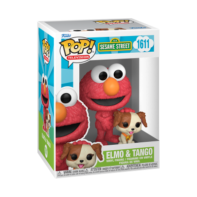 Funko Pop Elmo & Tango da Sesame Street em caixa de vinil