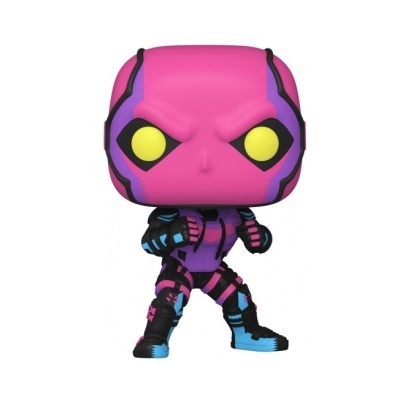 Figura Funko Pop máscara cor-de-rosa e olhos amarelos