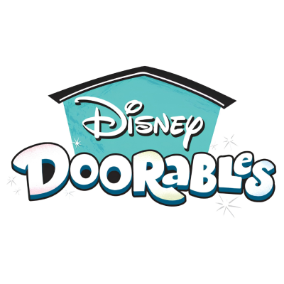 Logótipo Disney Doorables em letras coloridas sobre fundo branco