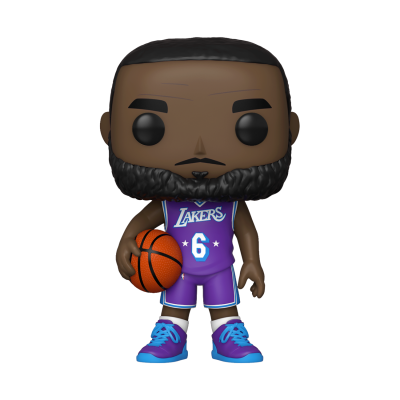 Figura Funko Pop de jogador de basquetebol Lakers número 6 com bola