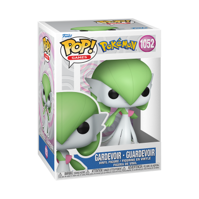 Figura vinílica Funko Pop! Gardevoir dentro de embalagem com janela