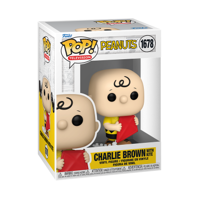 Figura Pop! Television Charlie Brown com papagaio em embalagem