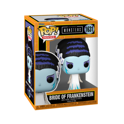 Figura Pop! Movies Noiva de Frankenstein azul na caixa