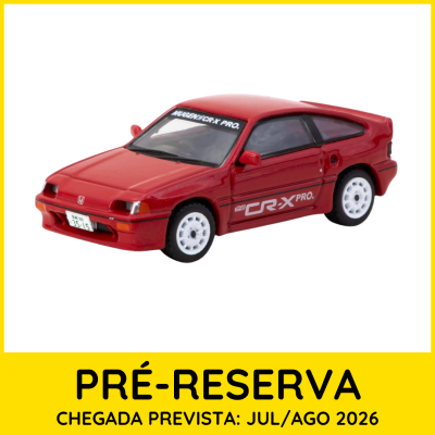 Miniatura de carro desportivo vermelho Honda com texto MUGEN CR-X PRO.