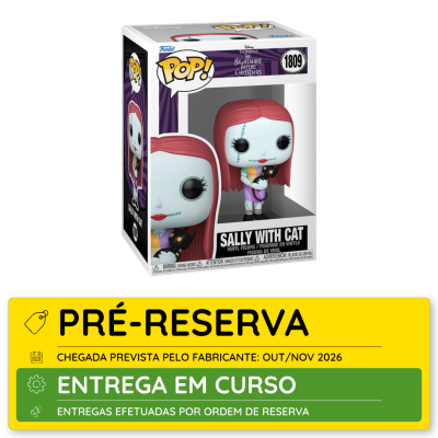 Figura Funko Pop Sally com gato na caixa