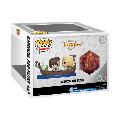 Caixa Funko Pop! Moments Rapunzel e Flynn no barco do filme Disney Tangled