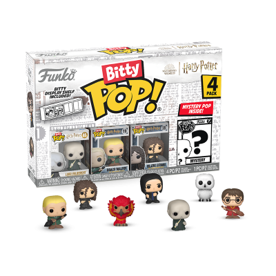 Conjunto Funko Bitty Pop! Harry Potter com 4 figuras e embalagem com texto