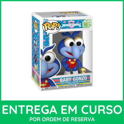 Figura Funko Pop Baby Gonzo Muppet Babies em embalagem